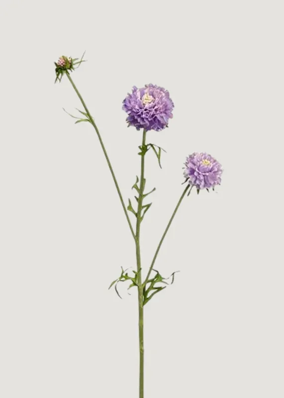 Lavender Artificial Scabiosa Wildflowers – 27.5″