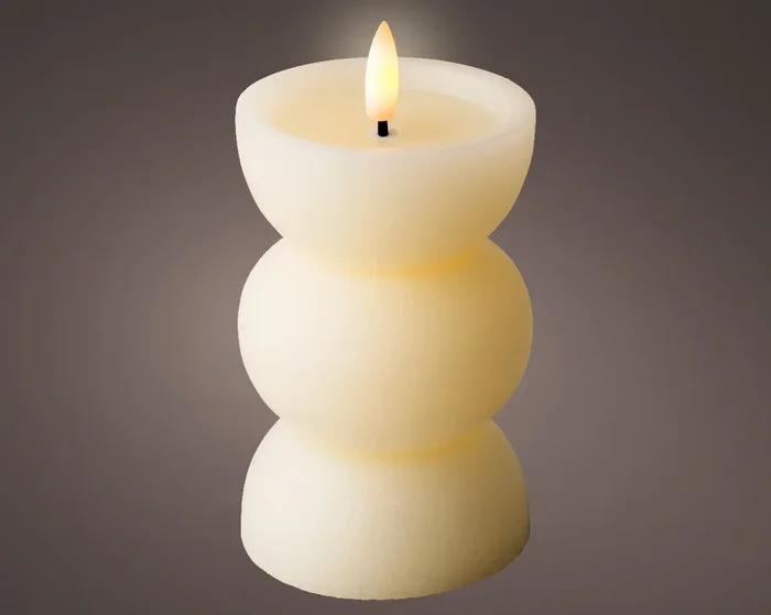 LED Lights Up Wax Vase Shaped Candle