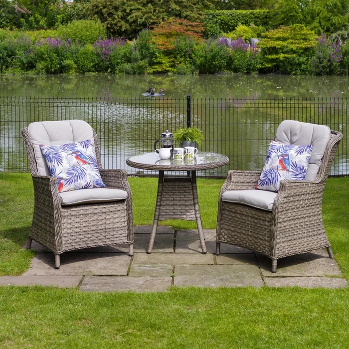 Leisure Grow – Lyon 2 Seat Bistro Set High-back with 80cm Round Table