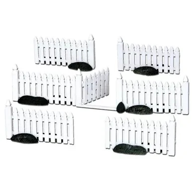 Lemax (14388) Plastic Picket Fence, Set of 7