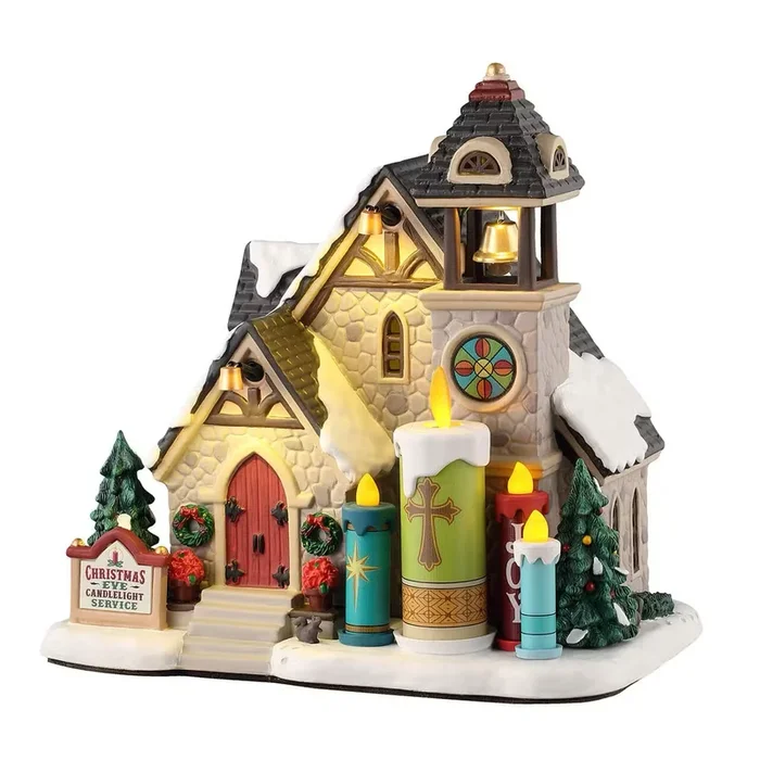 Lemax – Candlelight Church Light Up Christmas Village Building