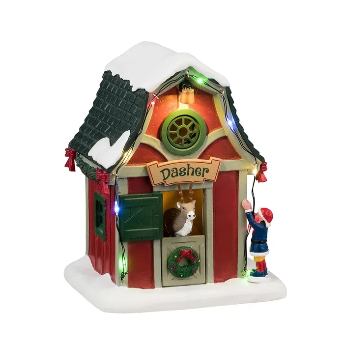 Lemax – Dasher’s Den Reindeer House with Elf