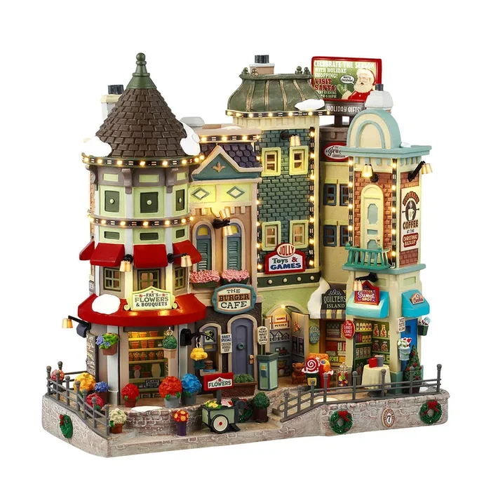 Lemax – Jingle Bell Bazaar Facade Light Up Village Scene