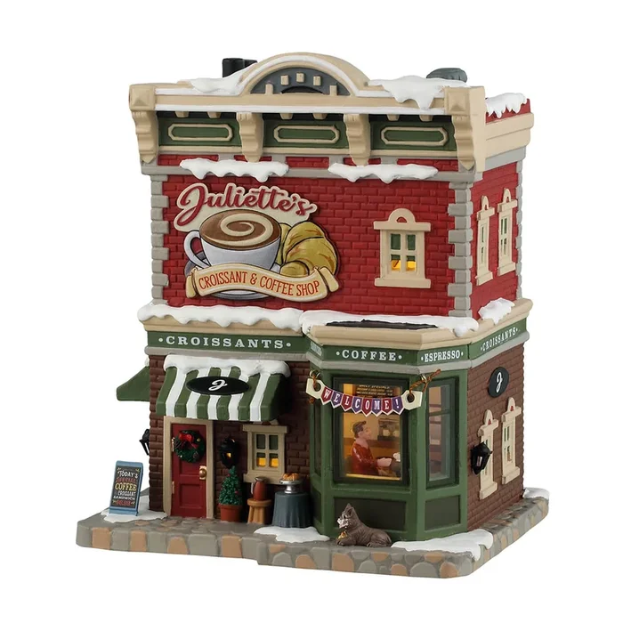Lemax – Juliette’s Croissant & Coffee Shop Light Up Christmas Village