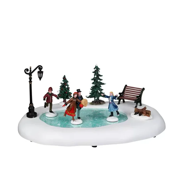 Lemax – Winter Skating Ice Skating Scene with Motion