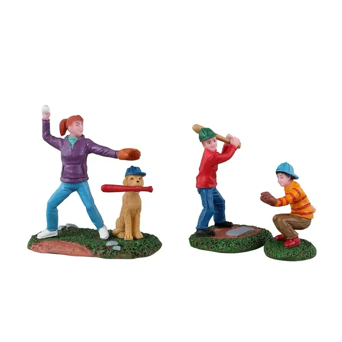 Lemax Baseball Practice Christmas Village Figurines