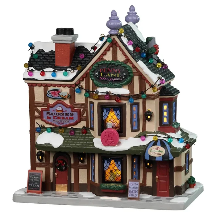 Lemax Penny Lane Shoppes – Christmas Village with LED Lights