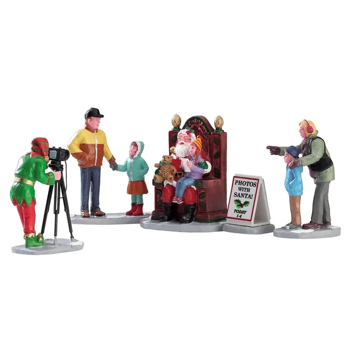 Lemax Photos With Santa – Set of 5