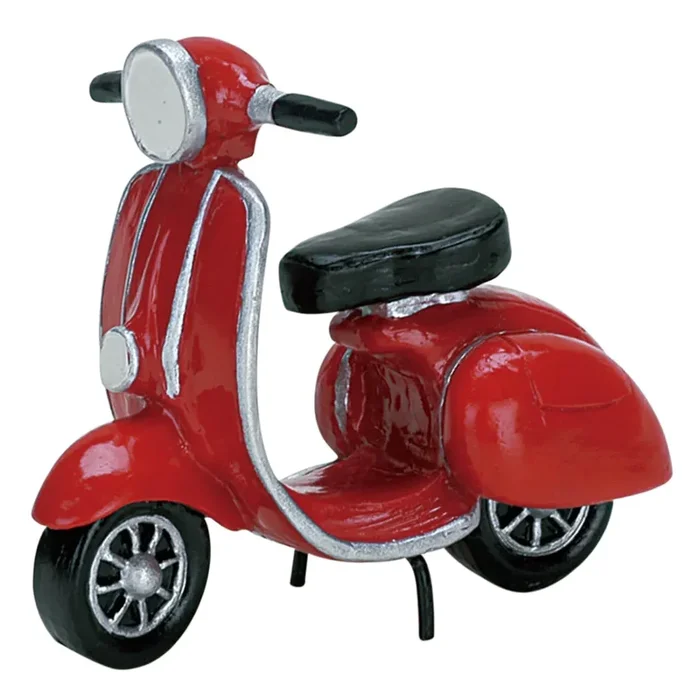 Lemax Red Moped – Christams Village Figurine