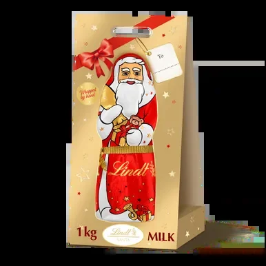 Lindt Christmas Novelty Santa Clause 1kg Milk Chocolate