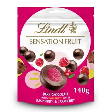 Lindt Sensations Fruit Raspberry & Cranberry 150G