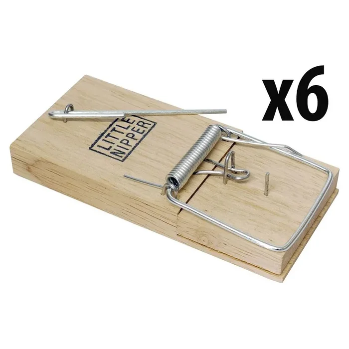 Little Nipper Traditional Wooden Mouse Trap – Pack of 6