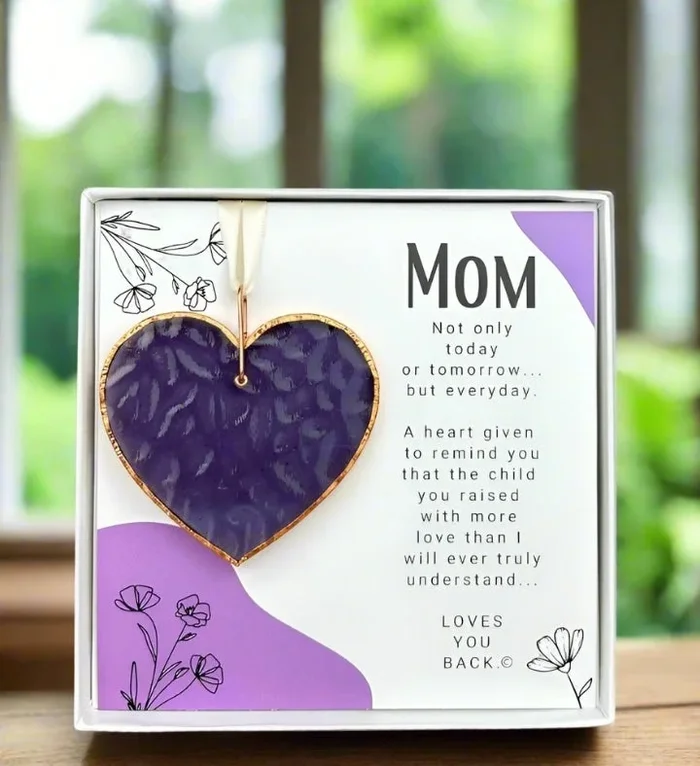 “Love You, Mom” Heart: Gift for Mom for Mother’s Day, Birthday, or Any Day