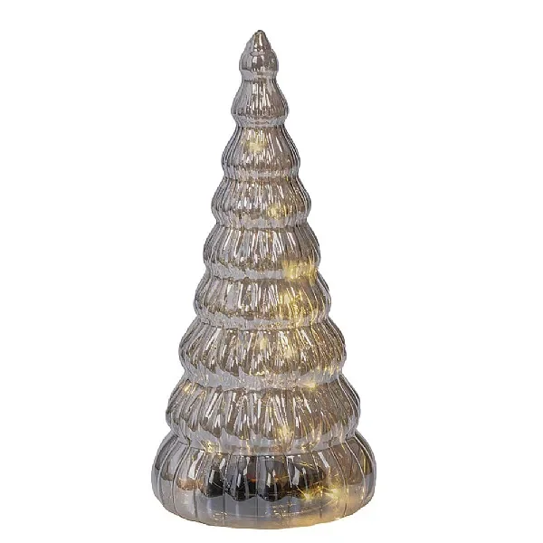 Lumineo Grey Large LED Glass Tree