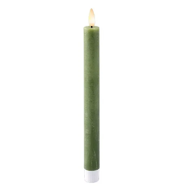 Lumineo Taper Green LED Candle Pair (2 Piece Set)