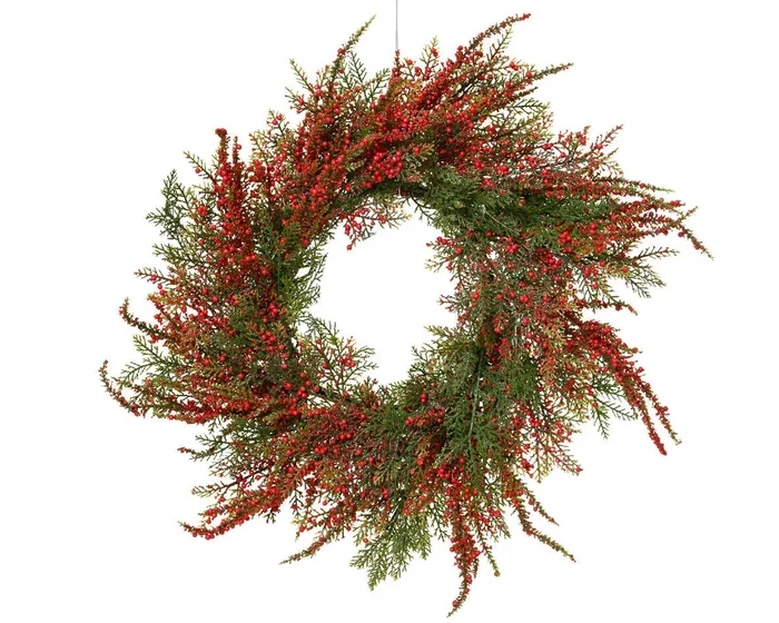 Lushy Wreath with Red Berries
