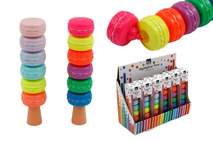 Macaron Highlighter Tower – Set of 6 Colours