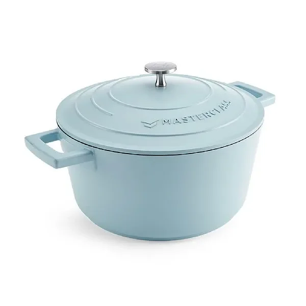 MasterClass Cast Aluminium 24cm Casserole Dish (4L) – Sky Blue