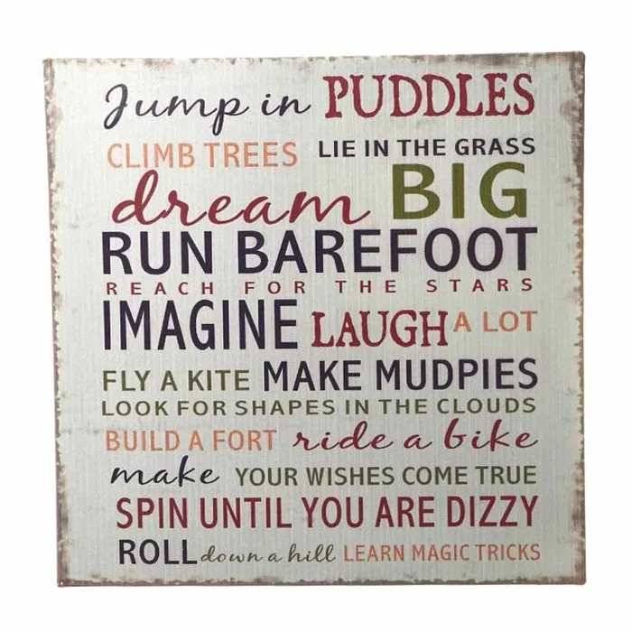Metal Dream Big Plaque Sign