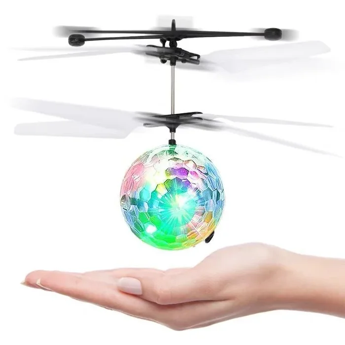 Mini Gesture Sensing Helicopter – Levitation Flying LED Light Crystal Ball RC Kids Toys – Perfect Gift for Children’s Entertainment and Fun