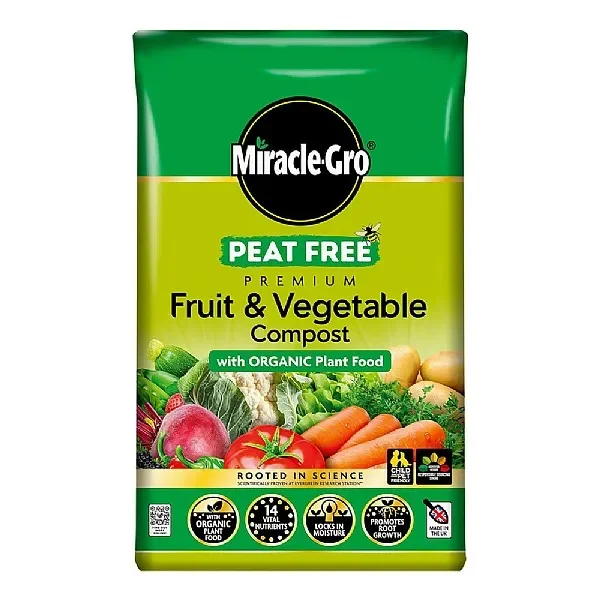 Miracle-Gro Peat Free Premium Fruit and Vegetable Compost (40L)