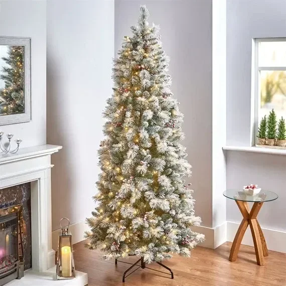 National Tree 2m (6.5ft) Frosted Calgary Pine Artificial Christmas Tree (CAG8-304LB-6)