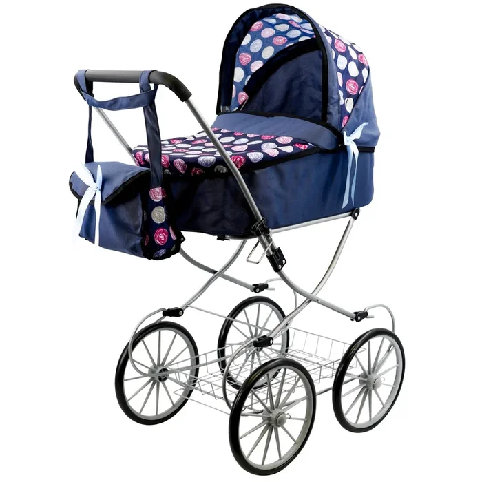 Navy Blue Dolls Vintage Cambridge Pram