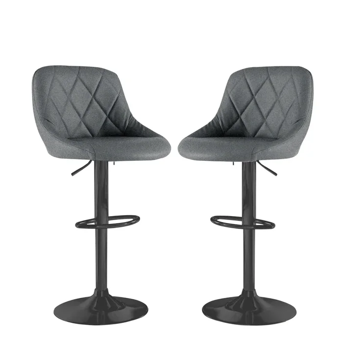 Neo Dark Grey Fabric Bar Stool