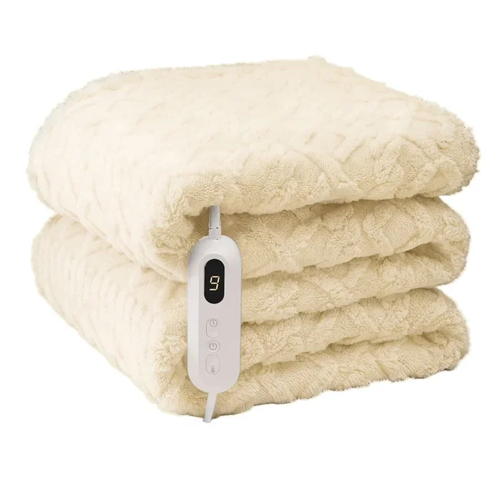Neo Natural Electric Cable Knit Heated Throw