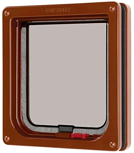 New Lockable Cat Flap Brown