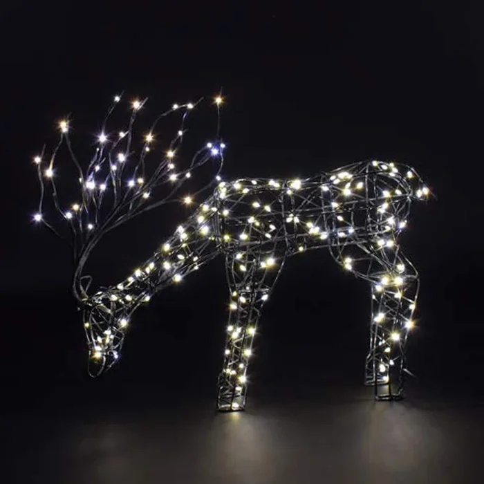 NOMA 40cm Grey Tatton Grazing Stag with Branch Antlers