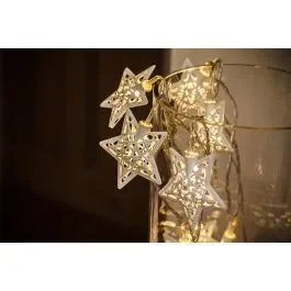 Noma Metal Filigree Star Light Chain with 10 LEDs