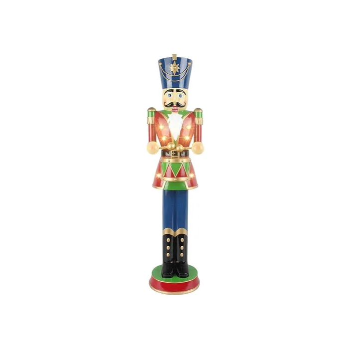 Norbert The 2ft Red Light Up LED Christmas Nutcracker with Drum