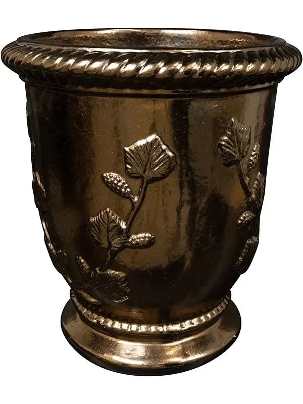 Novell Plant Pot 58cm Height 36cm Dia Vase Gold