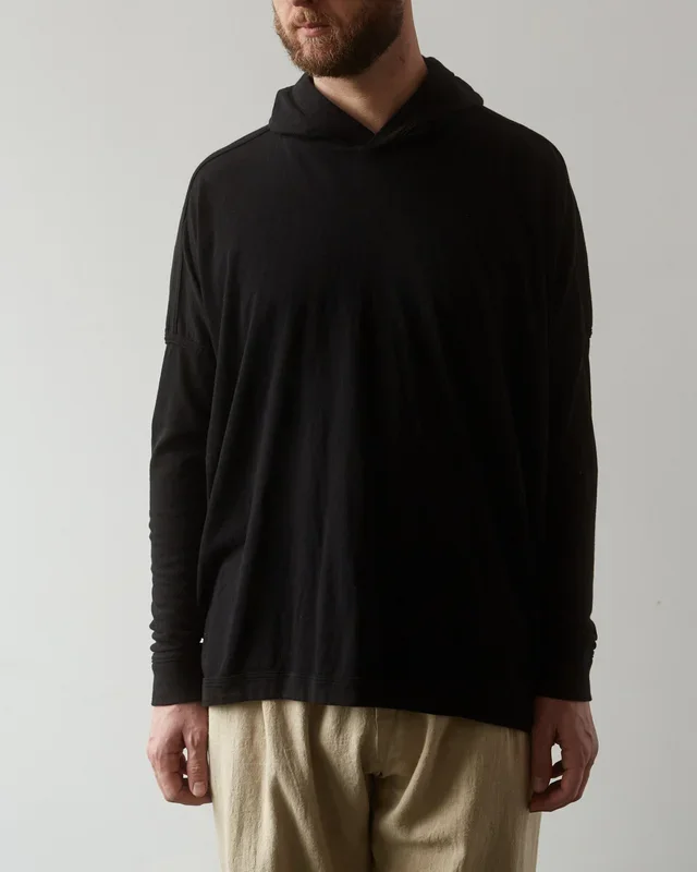O-Project Hooded LS Tee, Black