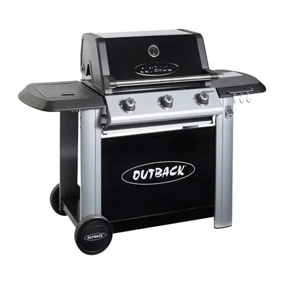 Outback Barbecue Magnum 3 Burner Hybrid BBQ – Black (OUT370763)