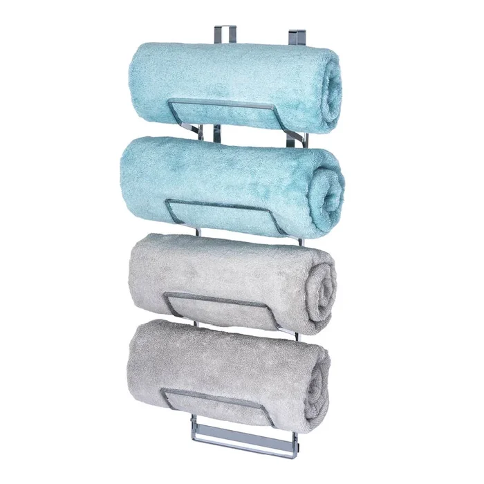 Over Door Towel Holder Rack – Chrome