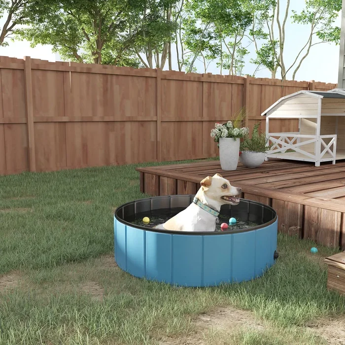 Pawhut 100x30H cm Pet Swimming Pool-Blue