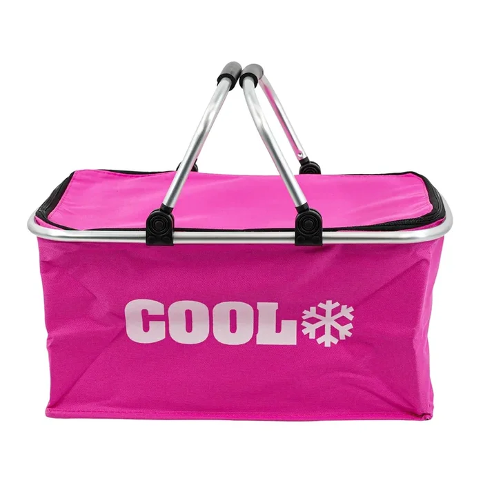 Pink Cooler Basket Bag