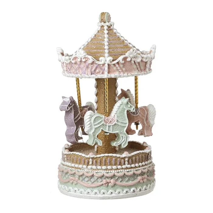 Pink Gingerbread Pastel Iced Carousel Ornament
