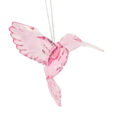 Pink Hummingbird Christmas Tree Decoration – 3.5″