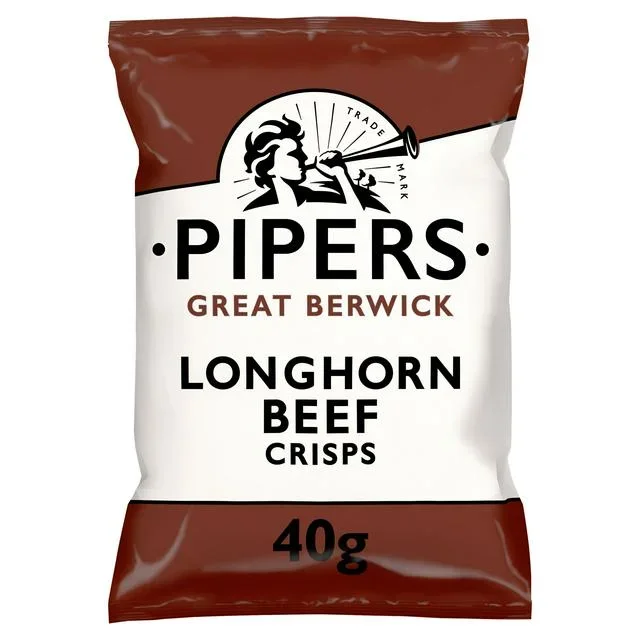 Pipers – Great Berwick Long Horn Beef Crisps 40g