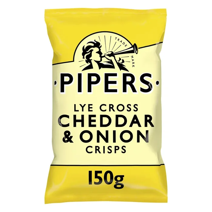 Pipers – Lye Cross Cheddar & Onion Crisps 150g