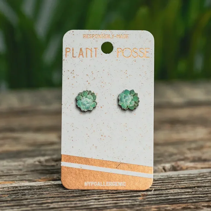 Plant Posse Succulent Stud Earrings