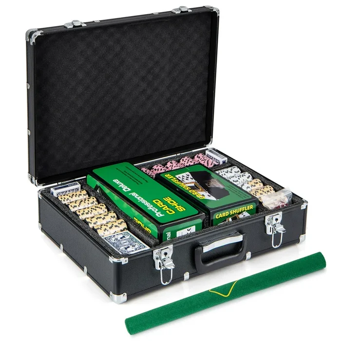 Poker Chip Set, 600 Pieces – 14 Gram Claytec Chips with Carrying Case – Perfect for Game Nights, Poker Enthusiasts and Collectors