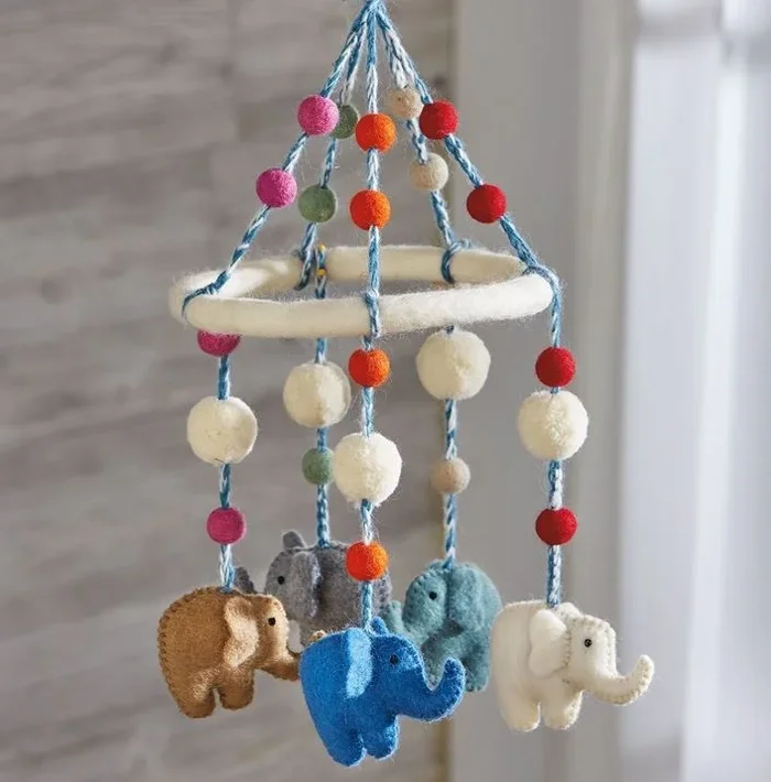 Pom Pom Wool Felt Mobiles – 3 Styles