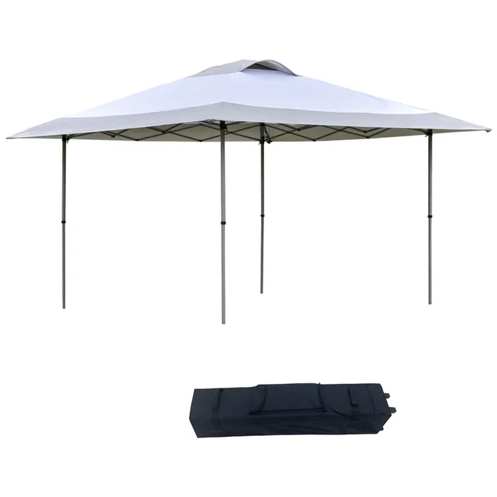 Pop-Up Canopy Gazebo – 4x4m with Roller Bag & Adjustable Steel Legs for Outdoor Events – Ideal for Parties & Gatherings, Weather-Resistant White Cover