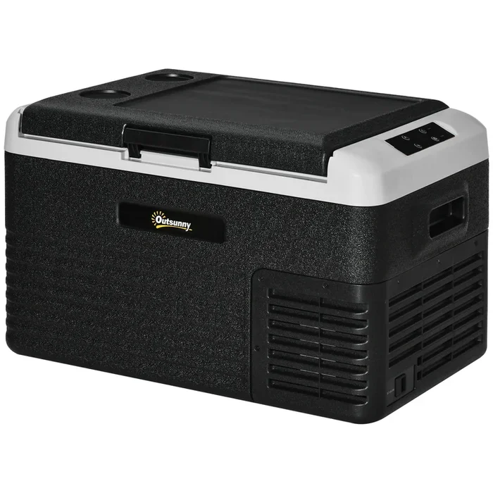 Portable 30L Compressor Car Refrigerator – Electric Cooler Box with Dual Voltage 12/24V DC & 110-240V AC, Chills Down to -20℃ – Ideal for Picnics & Road Trips