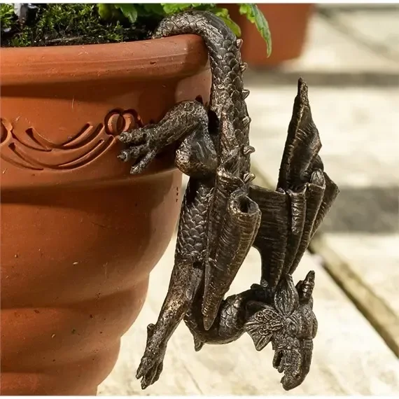 Potty Feet Decorative Pot Buddies – Antique Bronze Dragon (PB0031)