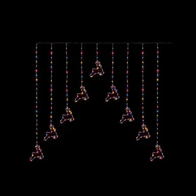 Premier Curtain Lights Reindeer Multicoloured